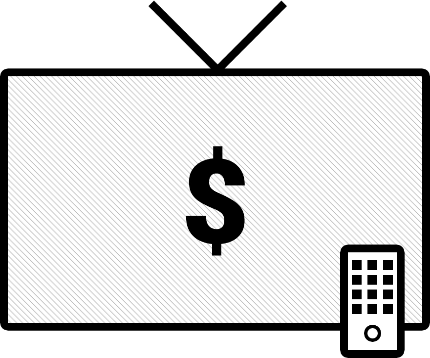 TV with dollar sign